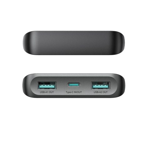 Powerbank 10000mAh 25W 2x USB-A 1x USB-C SFC - czarny