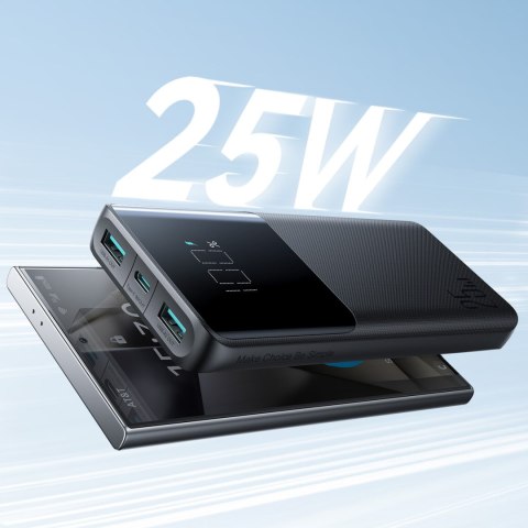 Powerbank 10000mAh 25W 2x USB-A 1x USB-C SFC - czarny