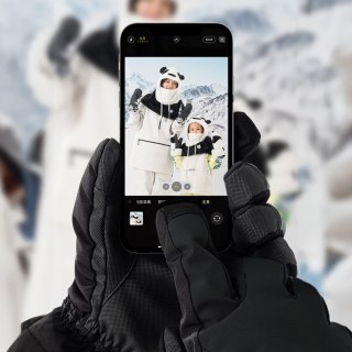 Rękawiczki narciarskie wodoodporne dotykowe do telefonu Finger Style rozmiar M - czarne