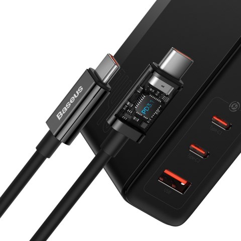 Szybka ładowarka GaN5 Pro 2xUSB-C+USB-A 140W EU - czarna