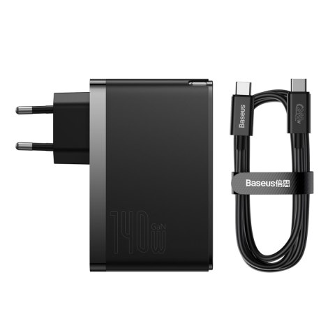 Szybka ładowarka GaN5 Pro 2xUSB-C+USB-A 140W EU - czarna