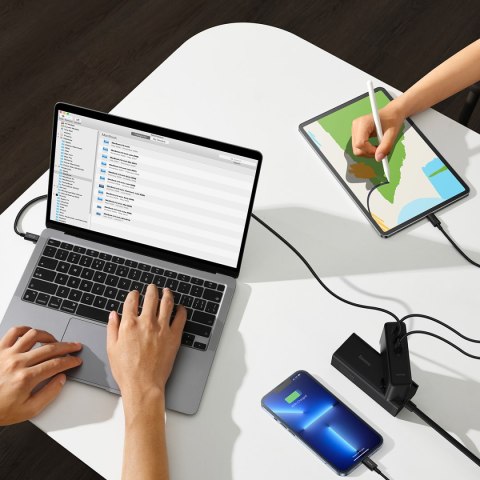 Szybka ładowarka GaN5 Pro 2xUSB-C+USB-A 140W EU - czarna