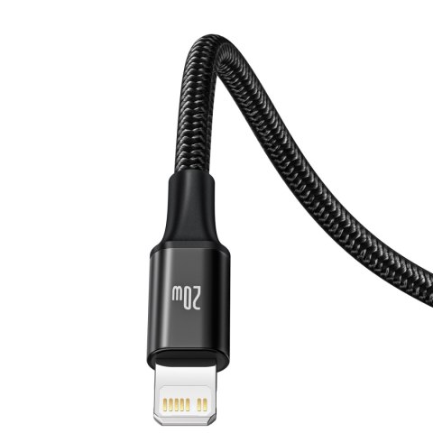3w1 Kabel przewód USB-C - USB-C / iPhone Lightning / microUSB 20W PD 1.5m - czarny