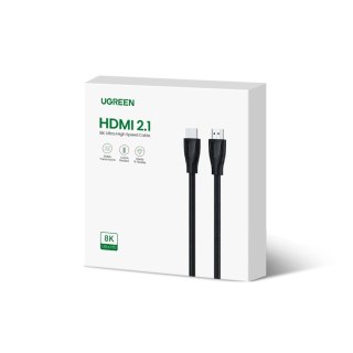 Kabel przewód audio video HDMI 2.1 8K 60Hz 4K 120Hz 1m - czarny