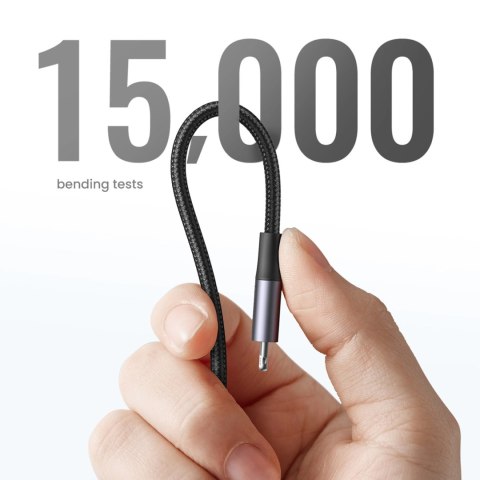 Kabel przewód do iPhone Lightning - USB-C 2.0 MFi 1m - szary