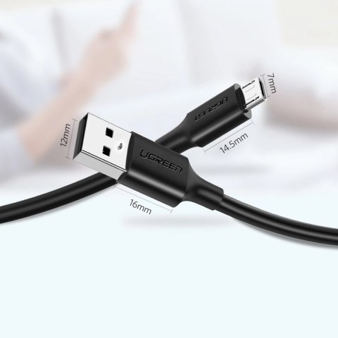 Kabel przewód micro USB - USB-A 0.5m - czarny