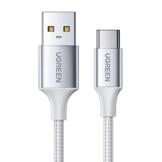Kabel przewód w oplocie USB-A - USB-C QC 3.0 AFC i FCP 3A 2m - biały