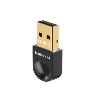 Mini adapter odbiornik nadajnik Bluetooth 5.4 USB-A do komputera - czarny