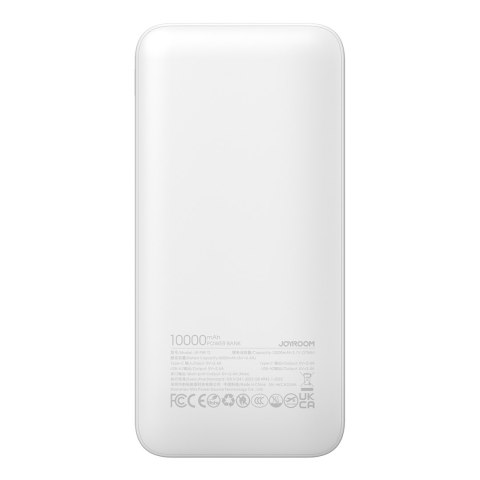 Powerbank JR-PBF12 10000mAh 2.4A 2x USB-A 1x USB-C - biały