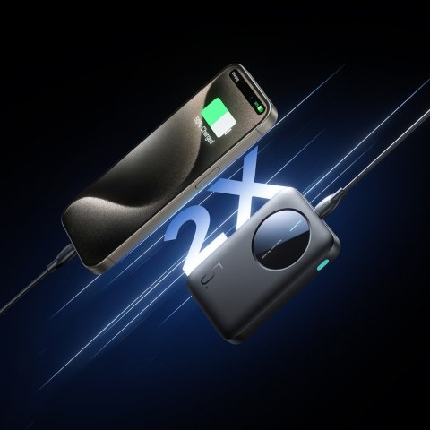 Powerbank JR-PBF13 5000mAh 2.4A 2x USB-A 1x USB-C - czarny