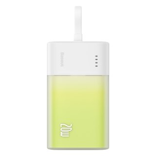 Powerbank Popsicle 5200mAh 20W z kablem Lightning 60W/20V/3A/30cm - biało-zielony