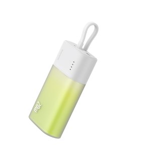 Powerbank Popsicle 5200mAh 20W z kablem Lightning 60W/20V/3A/30cm - biało-zielony