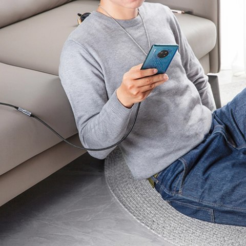 Przedłużacz kabla przewodu USB-C PD QC 100W 5A 10Gbps 0.5m - szary