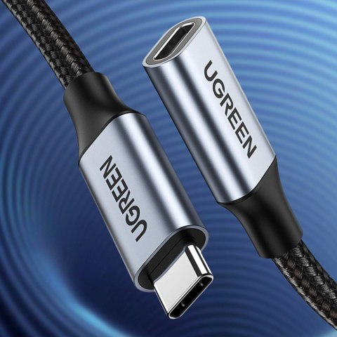 Przedłużacz kabla przewodu USB-C PD QC 100W 5A 10Gbps 0.5m - szary