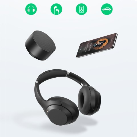 Przejściówka adapter kątowy audio USB-C (męski) - minijack 3.5mm (żeński) - szary