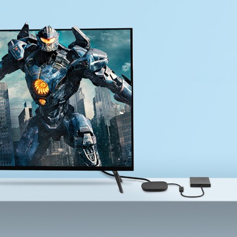 Przejściówka adapter micro USB (męski) - USB-A (żeński) OTG płaski 0.15m - czarny