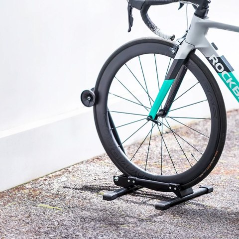 Stojak rowerowy na przednie koło stabilny składany - czarny