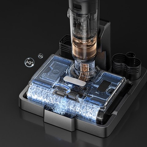 4w1 Bezprzewodowy odkurzacz i myjka JIMMY PW11 Pro HEPA 460W - srebrny czarny