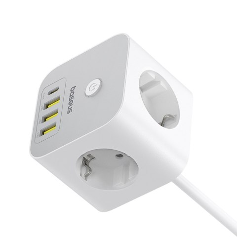 7w1 Listwa zasilająca KOSTKA PowerCombo 3x AC / 3x USB-A / 1x USB-C 20W 1.5 m - biała