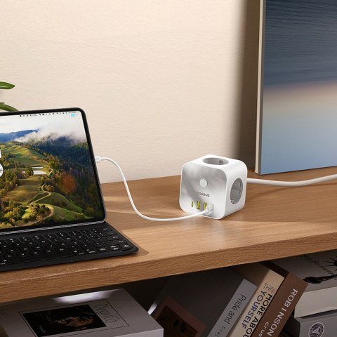 7w1 Listwa zasilająca KOSTKA PowerCombo 3x AC / 3x USB-A / 1x USB-C 20W 1.5 m - biała