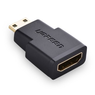 Adapter przejściówka mini HDMI (męski) - HDMI (żeński) - czarny