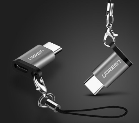 Adapter przejściówka z micro USB na USB-C - czarny