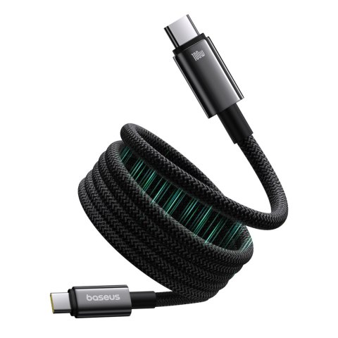 Kabel przewód Tungsten Gold z organizerem magnetycznym USB-C 100W 1m - czarny