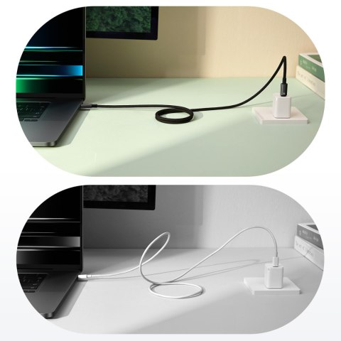 Kabel przewód Tungsten Gold z organizerem magnetycznym USB-C 100W 1m - czarny