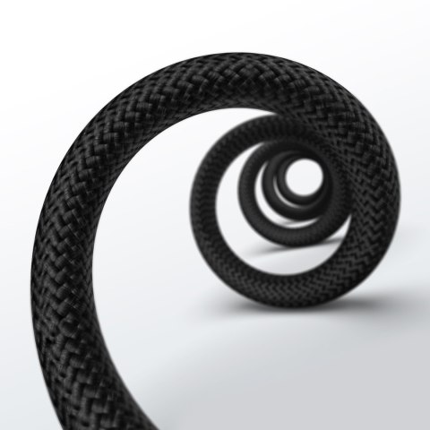 Kabel przewód Tungsten Gold z organizerem magnetycznym USB-C 100W 1m - czarny