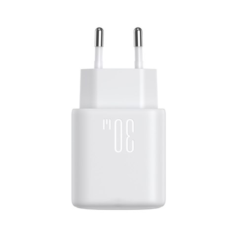 Ładowarka sieciowa USB-C PD 30W QC SFC + kabel USB-C 1m - biały