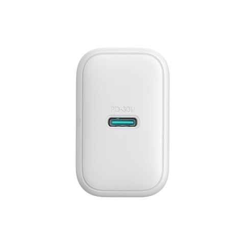 Ładowarka sieciowa USB-C PD 30W QC SFC + kabel USB-C 1m - biały