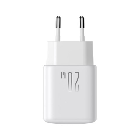 Ładowarka sieciowa USB-C USB-A 20W PD QC 3.0 - biała
