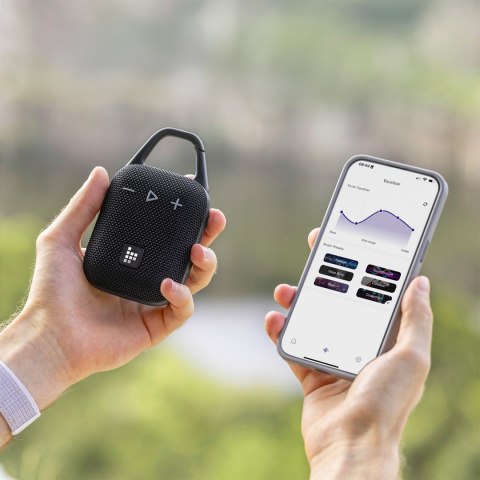 Mały turystyczny głośnik bezprzewodowy Mirtune H1 Bluetooth 8W - czarny