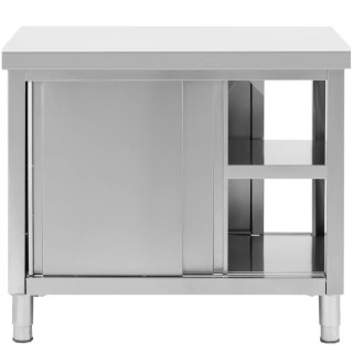 Stół blat roboczy centralny z szafką przelotową STAL 100 x 60 cm