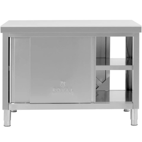 Stół blat roboczy centralny z szafką przelotową STAL 120 x 70 cm