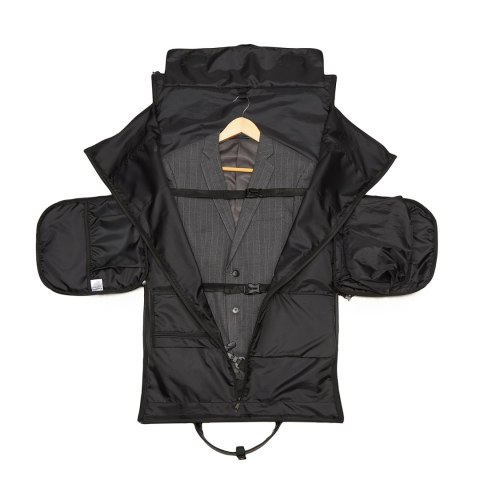 Torba podróżna Premium na garnitur i obuwie z kieszenią na mokre rzeczy 50l - czarna