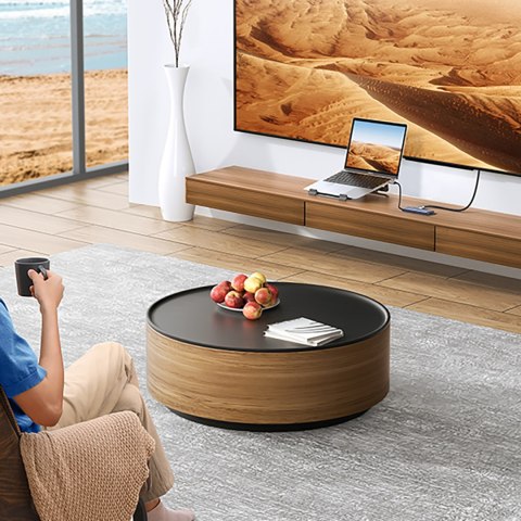 6w1 HUB Adapter USB-C - HDMI / USB-A / czytnik kart SD TF - szary