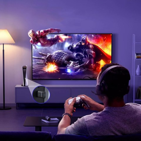 Adapter audio transmiter Bluetooth 5.3 aptX USB-C - czarny