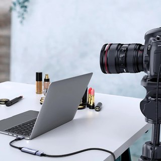 Kabel przewód micro HDMI - HDMI 2.1 8K 1m - szary