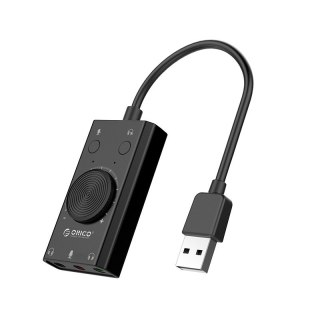 Karta dźwiękowa SC2 zewnętrzna wielofunkcyjna USB-A - czarna