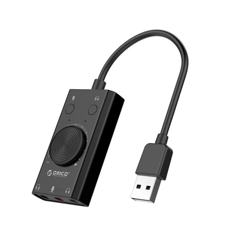 Karta dźwiękowa SC2 zewnętrzna wielofunkcyjna USB-A - czarna