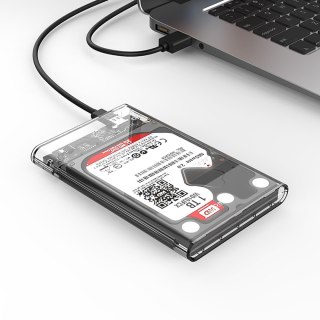 Kieszeń obudowa na dysk 2139C3 2.5'' HDD / SSD USB-C 5Gb/s - przezroczysta