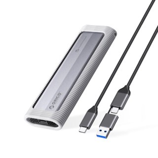 Kieszeń obudowa na dysk AXM2-G2-V1 M.2 NVME USB-C / USB-A na USB-C 10Gb/s - szara