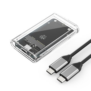 Kieszeń obudowa na dysk TC10-MS MSATA USB-C 5Gb/s - przezroczysta