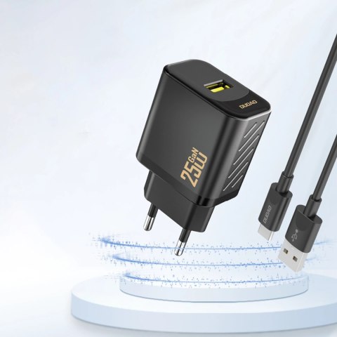 Ładowarka sieciowa GaN 25W USB-A - czarna