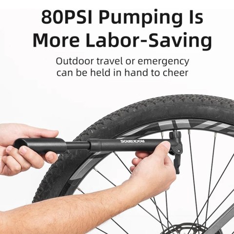 Pompka rowerowa ręczna - czarna