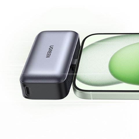 Powerbank 5000mAh zintegrowane złącze USB-C (męski) / USB-C (żeński) - szary