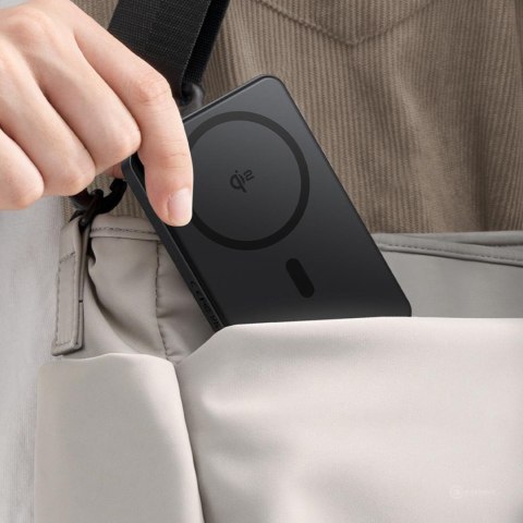 Powerbank Airpow II 10000mAh Qi2 MagSafe 22.5W z kablem USB-C 20V 3A 30cm - czarny