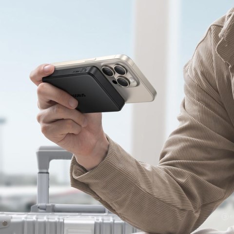 Powerbank Airpow II 10000mAh Qi2 MagSafe 22.5W z kablem USB-C 20V 3A 30cm - czarny