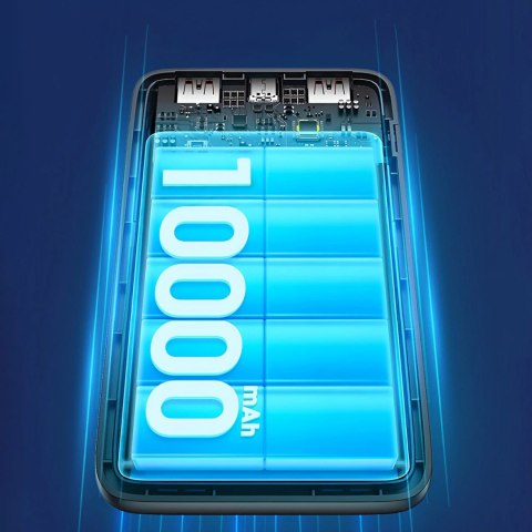 Powerbank K18-1W 10000mAh USB-A / USB-C / Micro USB - biały